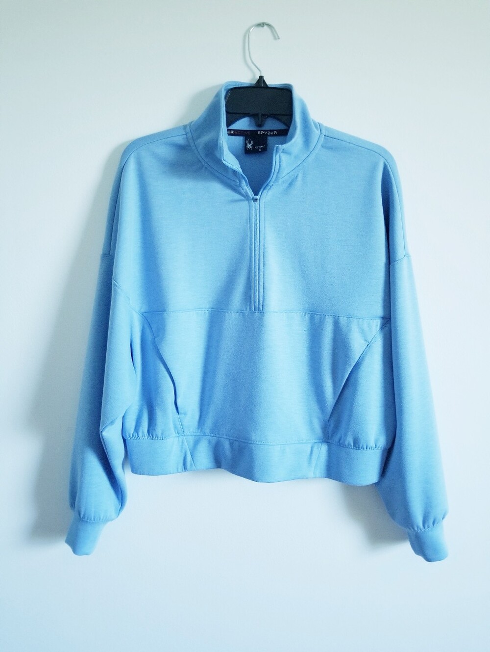 Spyder Cropped Light Blue Quarter-Zip Women's Sweatshirt